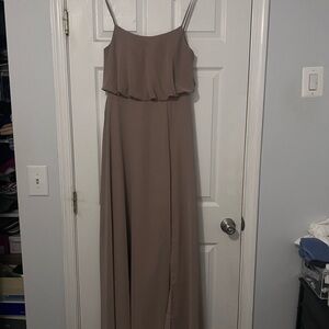 Elegant Taupe Maxi Dress